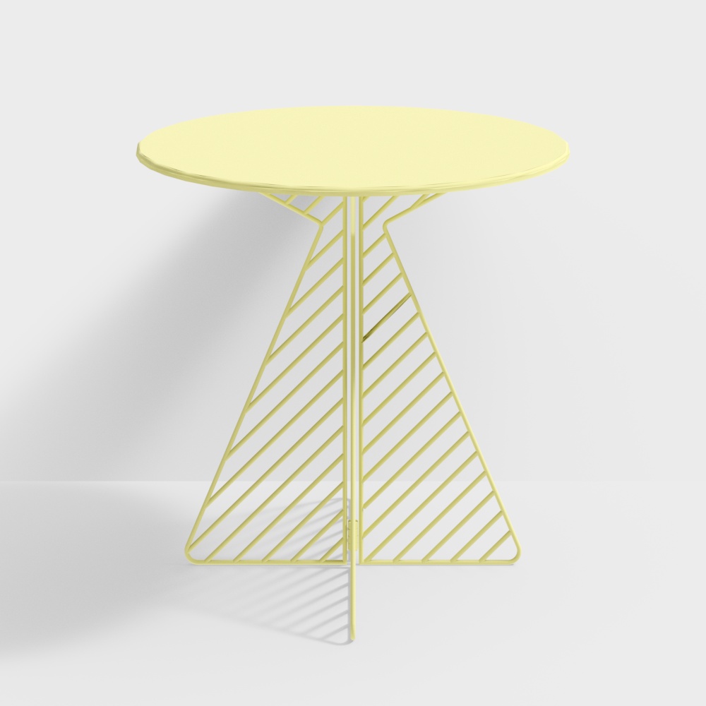 Geometric Light Side Table 3D model