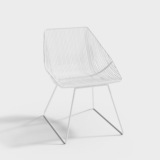 Minimalist Grid Chair 3D model