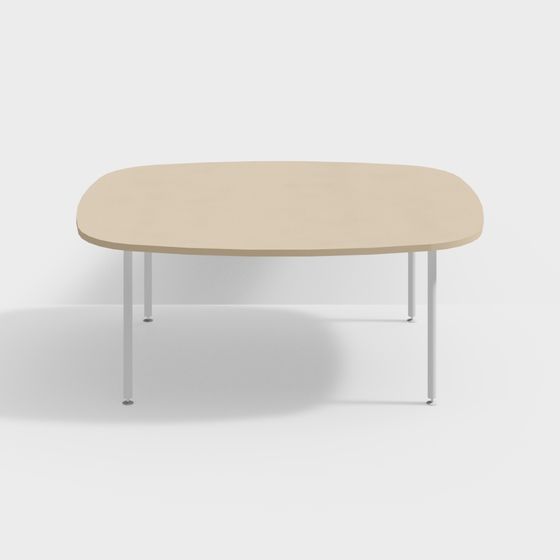 Stylish Oval Coffee Table 3D model for Contemporary Spaces