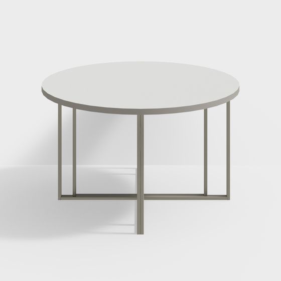 Modern Polygonal Round Table 3D model