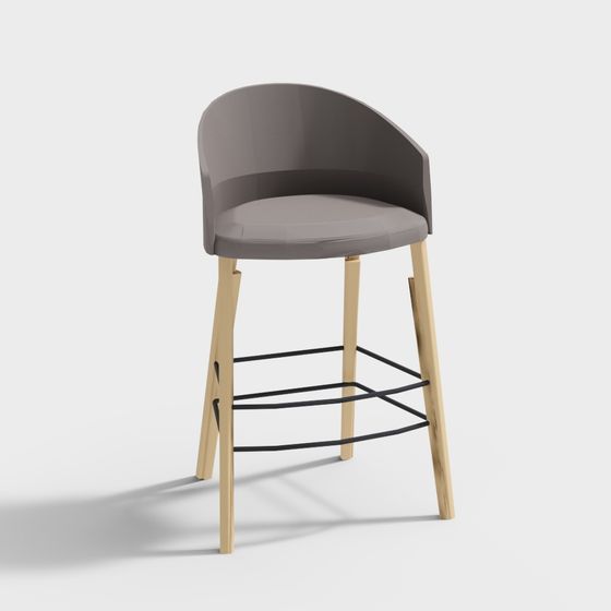 Viccarbe Sitzhocker Copa Holzfuß