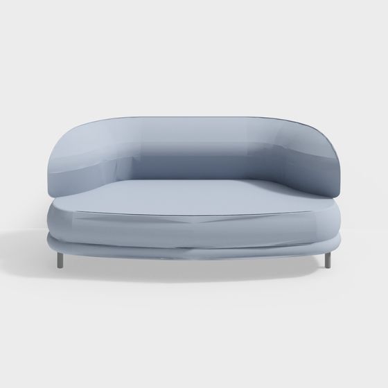 Futuristic Streamlined Low-Poly Sofa 3D model