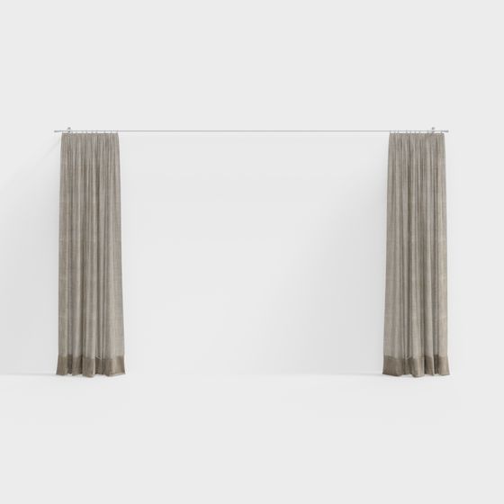 Elegant 3D Curtain Model for Modern Interiors