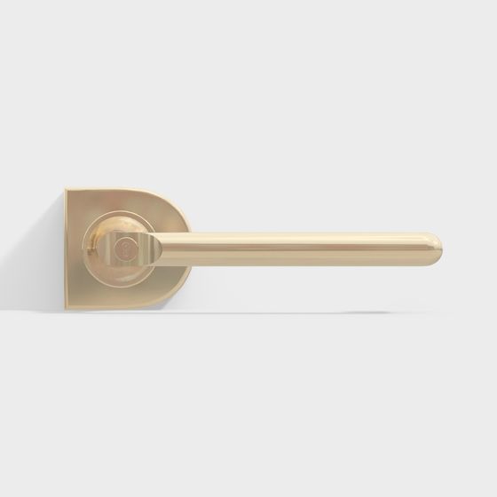 Elegant Gold Door Handle 3D model