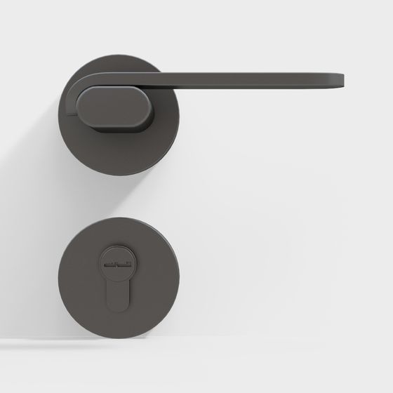 Stylish Minimalist Door Handle 3D model