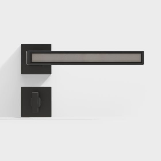 Elegant Low-Poly Door Handle 3D model