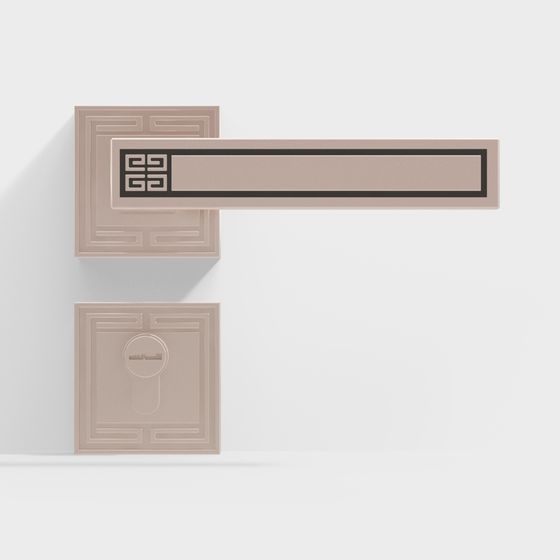 Low-Poly Elegant Interior Door 3D model