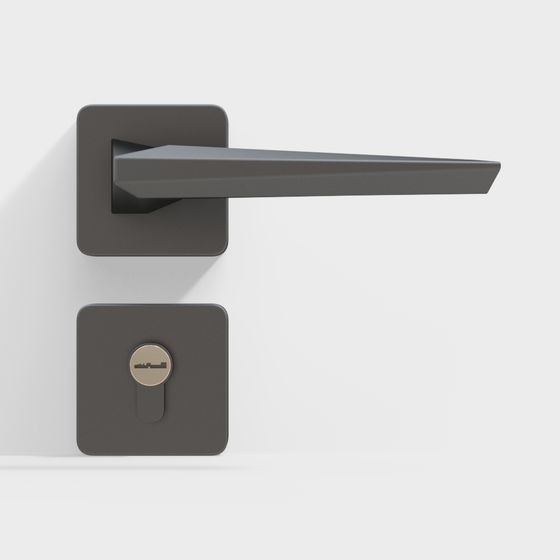 Stylish Low-Poly Door Handle 3D model