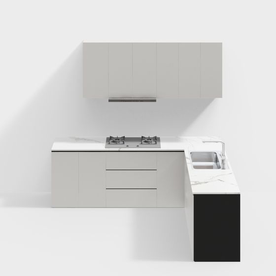 Modern Low-Polygon Kitchen 3D model for Creative Designs