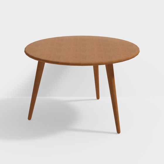 Stylish Low-Poly Round Table 3D model for Modern Interiors