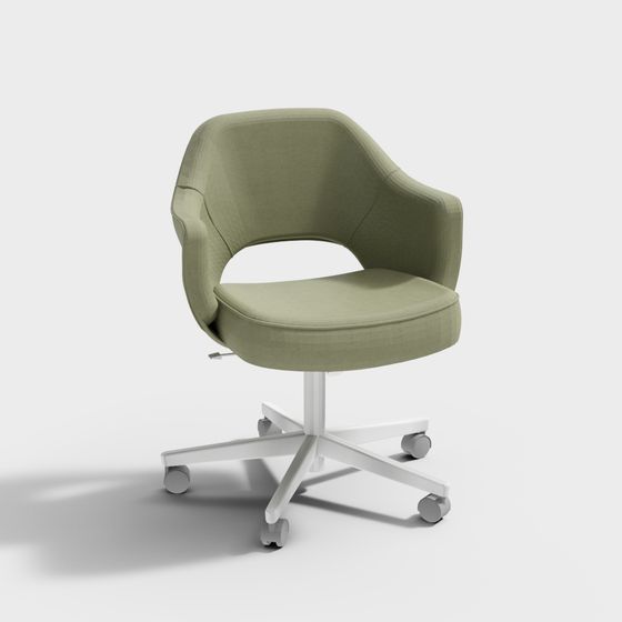 Elegant Green Office Chair 3D model for Creative Projects