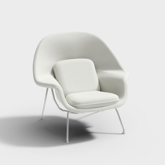 Cloud Chair 3D model - Elegant Seating for Modern Spaces