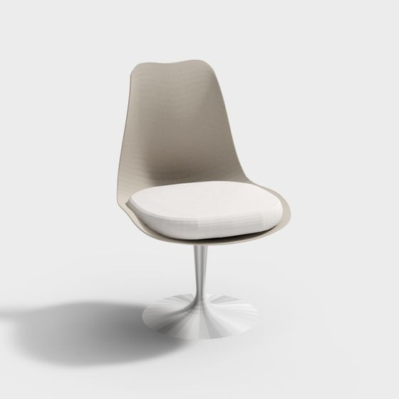 Knoll_郁金香椅_無扶手_3D