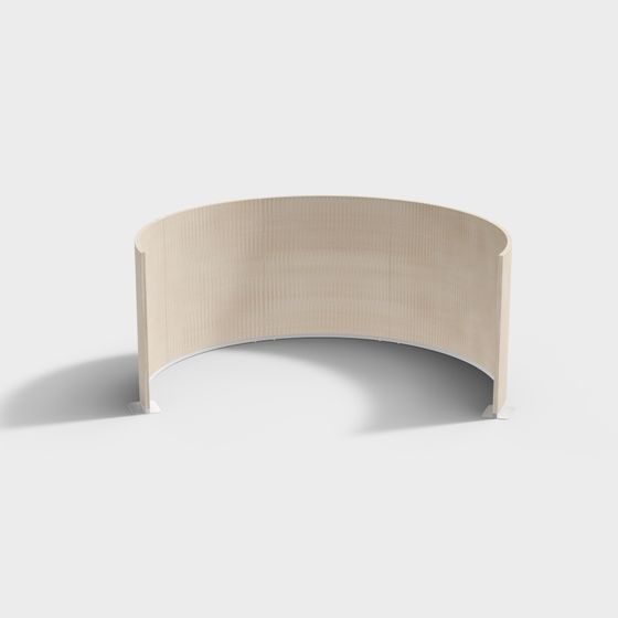 Stylish Curved Partition 3D model for Interior Projects