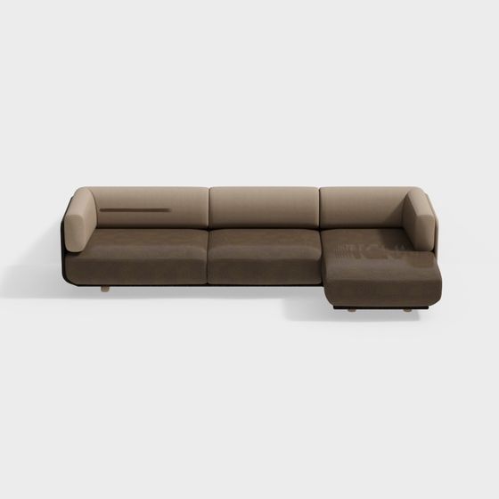 Unique Low-Polygon 3D Sofa Model for Modern Interiors