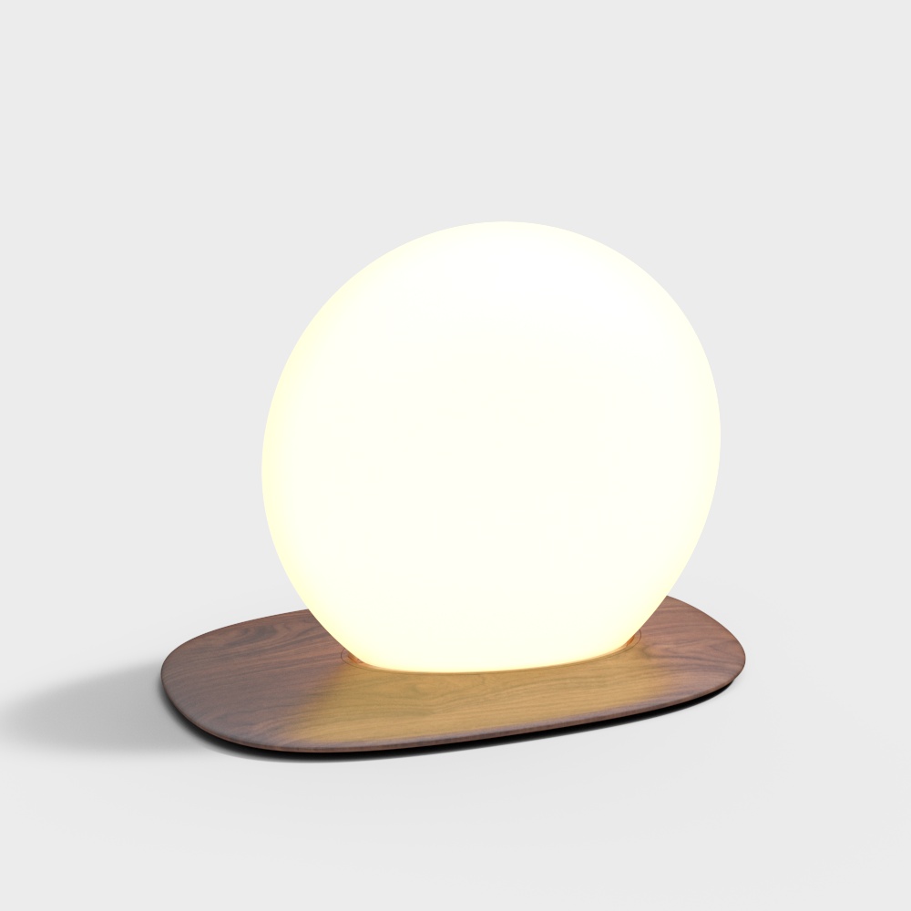 White Stone   Table Light   Small (glow)