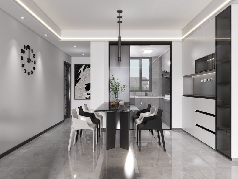 Modern L-Shaped Kitchen Design