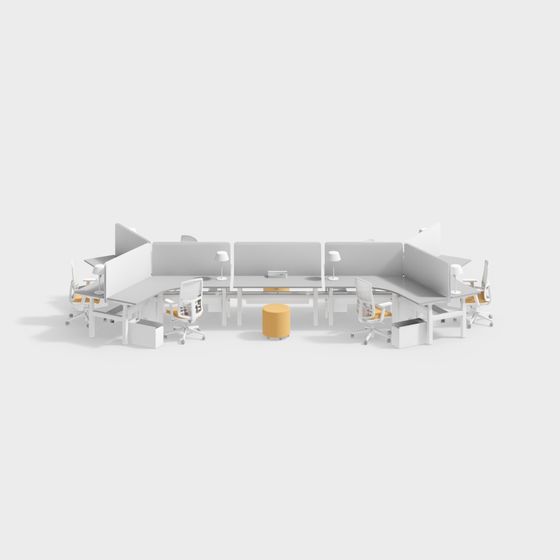 Open Office Layout 3D model