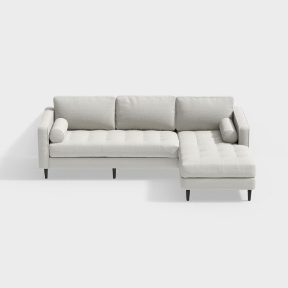 Modern Minimalist Sofa 3D model for Contemporary Spaces