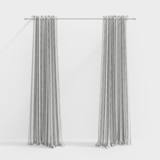 Elegant Curtain 3D Model for Modern Interior Design