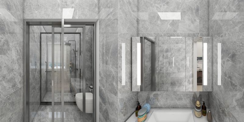 Modern Minimalist Gray Bathroom Design