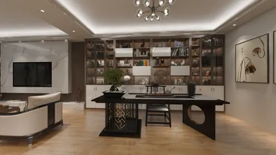 Elegant Traditional-Modern Home Office