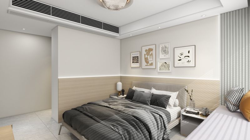 Minimalist Girls Bedroom with Gray and Pink Tones