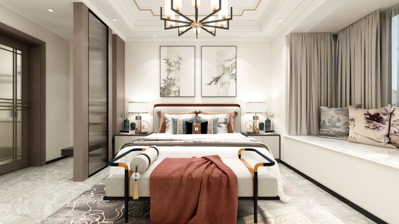 Elegant Bedroom with Chinese-Inspired Design Ideas