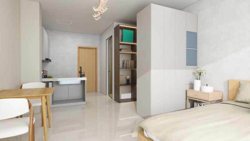 Modern Studio Apartment Design: Bright and Functional Living