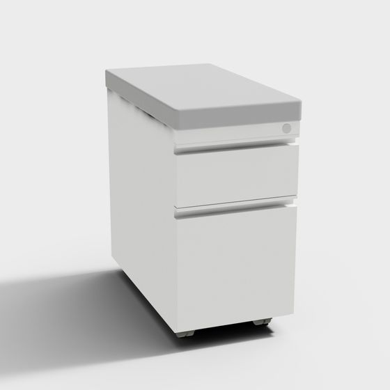 Modern Minimalist Mobile File Cabinet 3D model