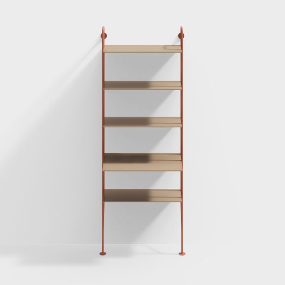 Modern Low-Poly Bookshelf 3D model