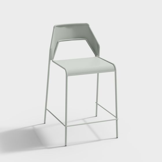 Stylish Luxe Bar Stool 3D model for Modern Interiors