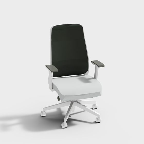 Stylish Low-Polygon Office Chair 3D model for Creative Use