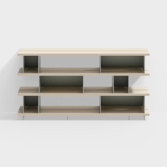 Stylish 3D Bookshelf Model for Contemporary Spaces