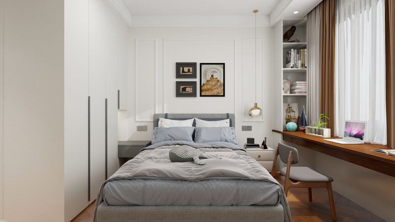 Modern Grey & Orange Bedroom Design Ideas