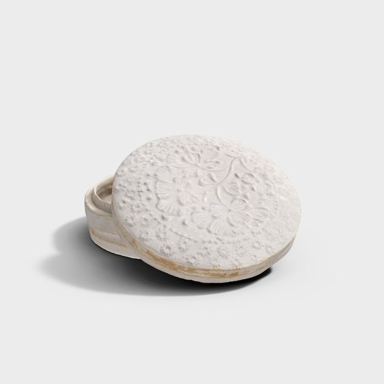 Exquisite Round Storage Box 3D model