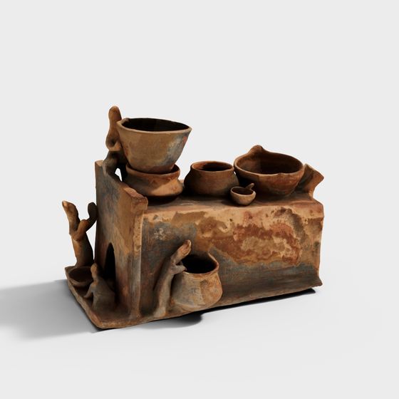 Ancient Pottery Studio 3D model