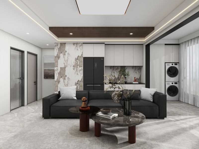 Modern Black-Gray Living Room Elegance