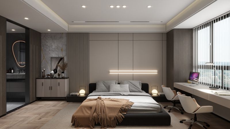 Modern Gray Bedroom with Elegant Design