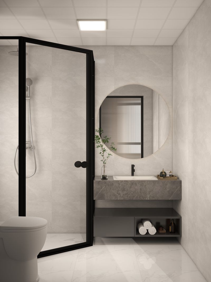 Modern Gray Bathroom with Elegant Simplicity