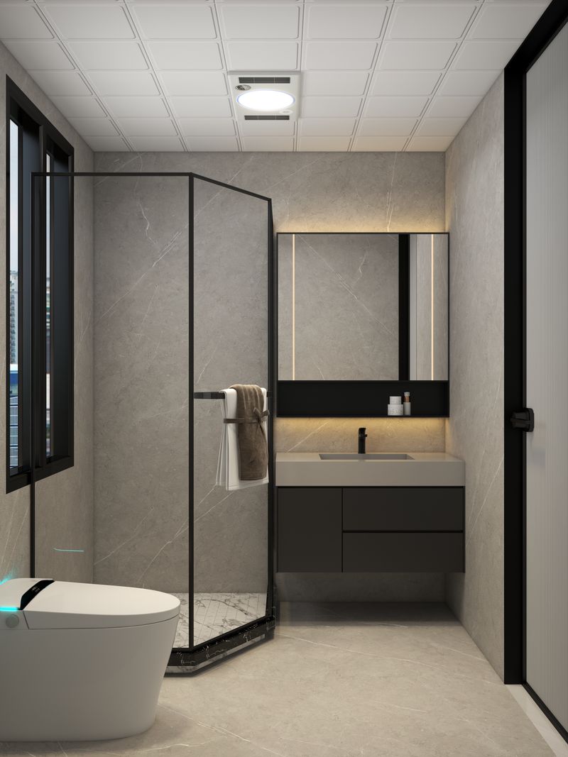 Modern Gray Bathroom with Elegant Details