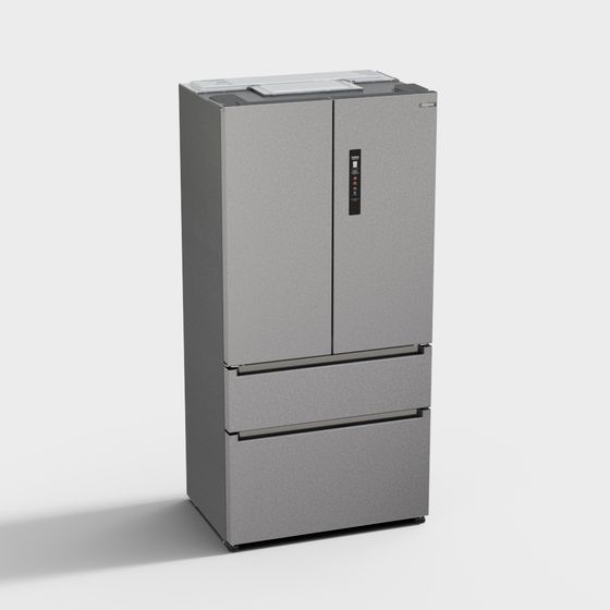 Trendy Low-Poly Refrigerator 3D Model for Modern Interiors