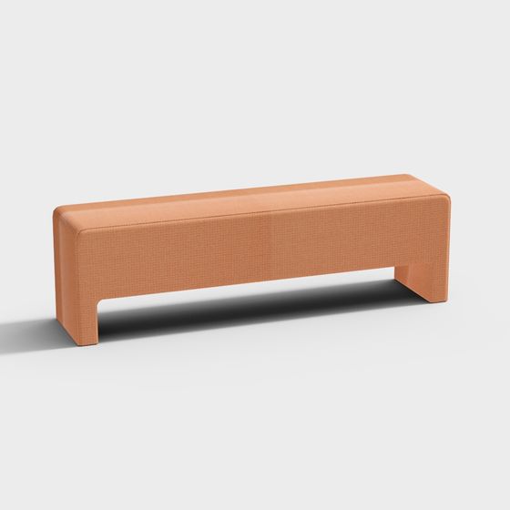 Trendy Urban Bench 3D model for Modern Spaces