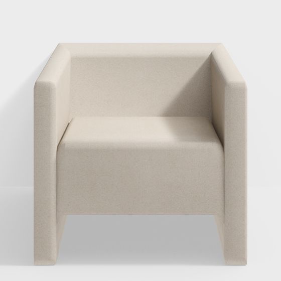 Stylish Beige Urban Corner Sofa 3D model