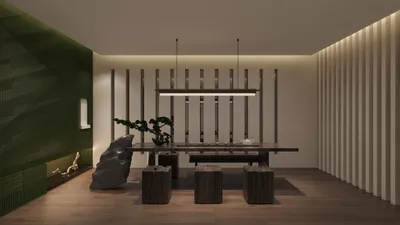 Modern Tea Room Design: Harmony and Minimalism