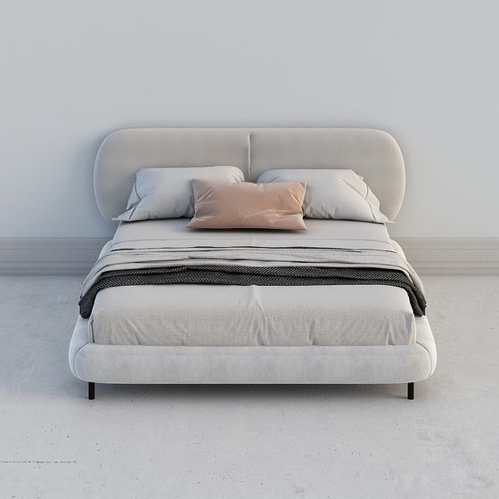 Modern Minimalist Bed Frame 3D model