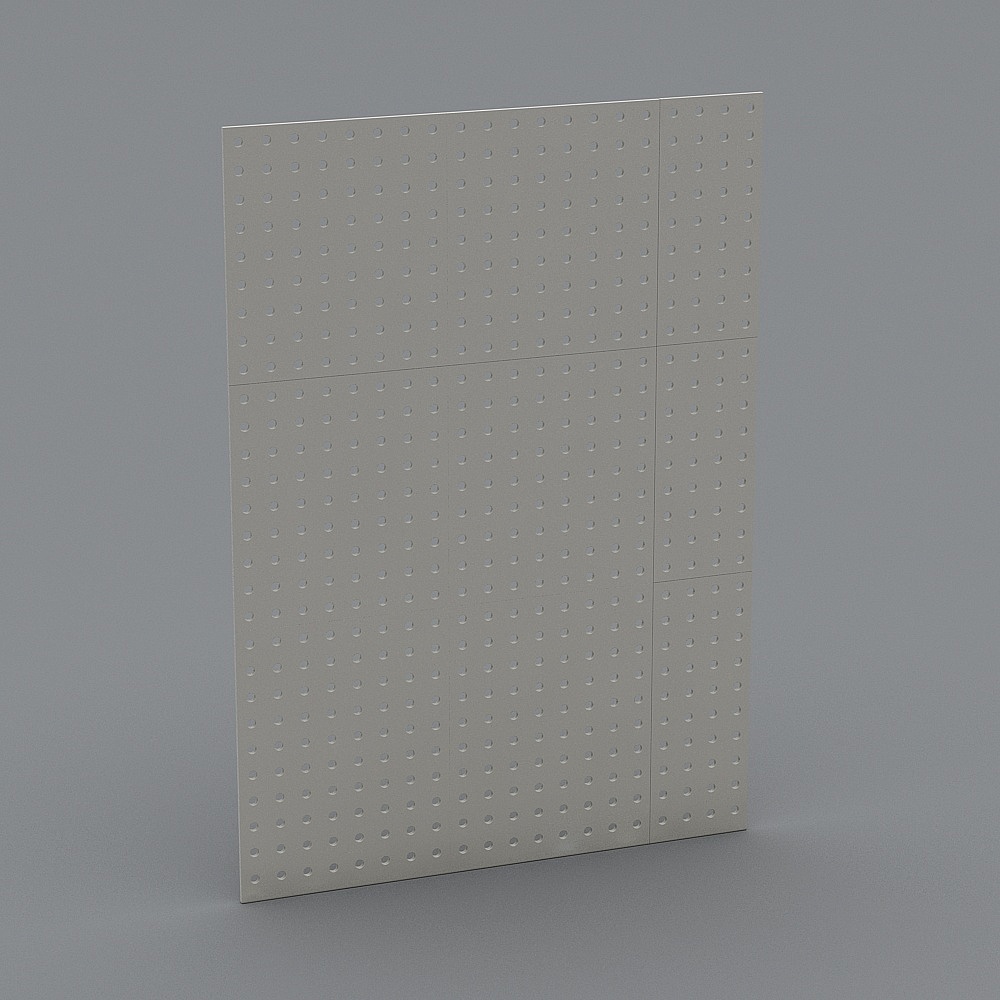 Pegboard Panel 3D model for Creative Spaces
