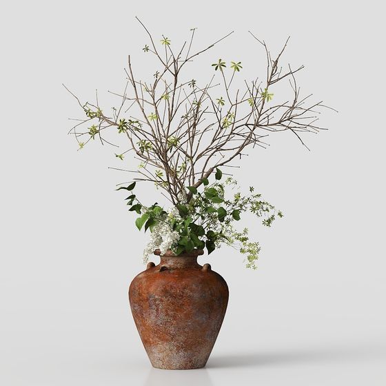 Dried Branches Greenery 3D model