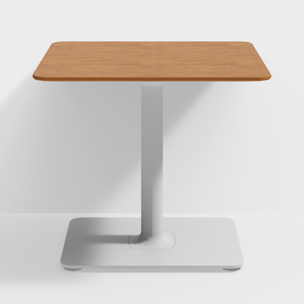 Urban Corner Coffee Table 3D Model – Wood & Metal