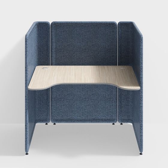 Elegant Partition Desk Chair 3D model for Modern Workspaces